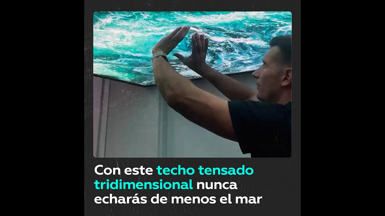 Un ‘mar’ tocable sobre tu cabeza: asombroso techo tensado 3D