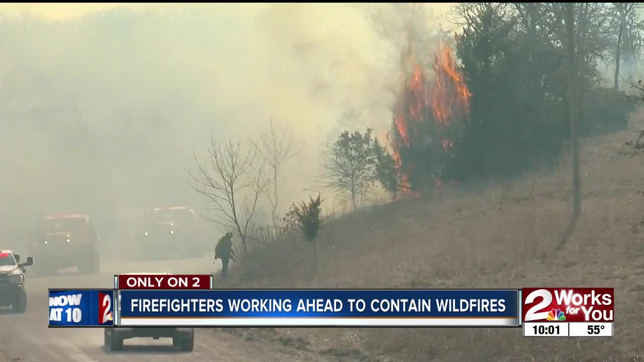 Firefighters working ahead to contain wildfires