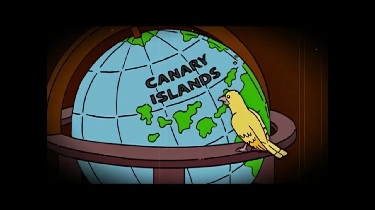 Landslide of La Palma on the Simpsons 2003