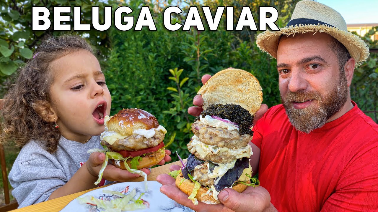 The most Expensive Sturgeon Burger I've ever made with Black Caviar