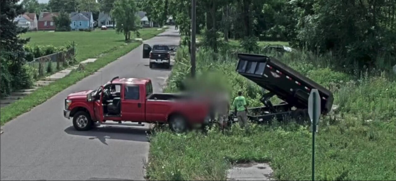 Illegal concrete dumping caught on camera in Detroit