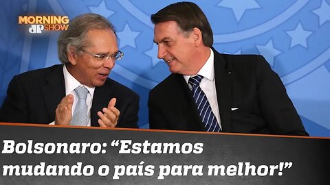 Bolsonaro cita dados da economia e comemora: “Vencemos e estamos mudando o Brasil para melhor”