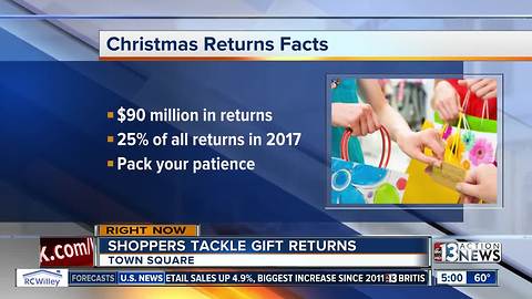 Las Vegas shoppers busy returning gifts