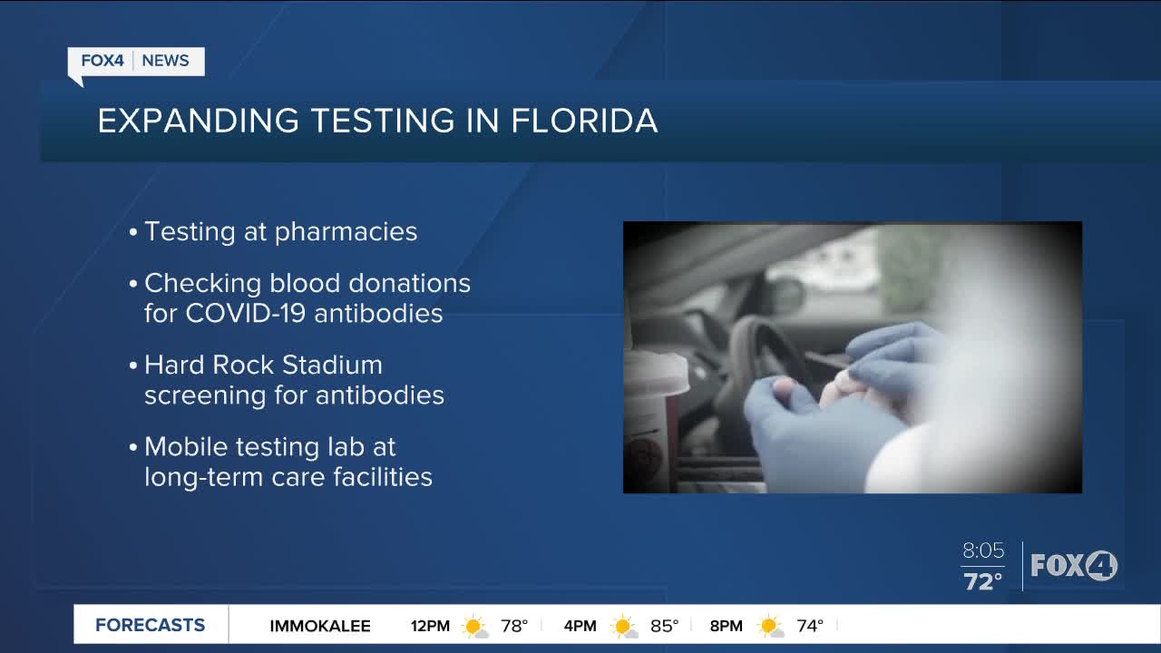 Testing to expand in Florida