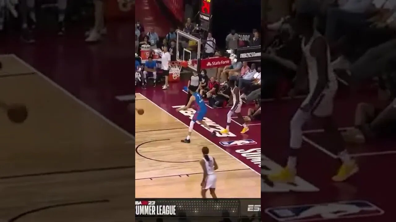 Chet Holmgren gets POSTERIZED by Holmanš² #shorts