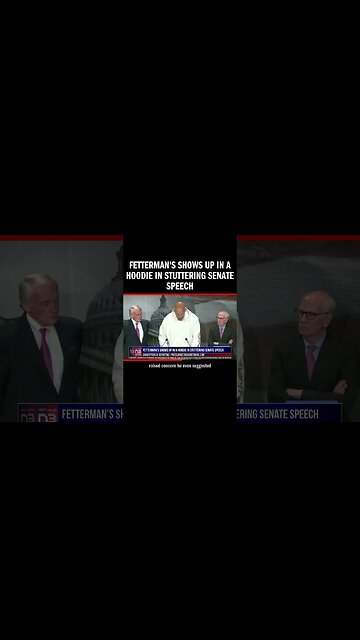 Fetterman's Shows Up in a Hoodie in Stuttering Senate Speech