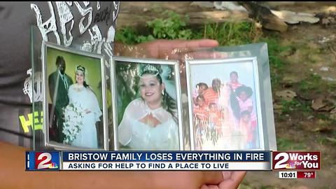 Bristow family loses everything in house fire