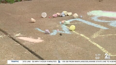 Someone is washing away Hillcrest Elementary students' BLM chalk art