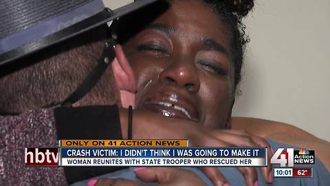 KC woman reunited with trooper who rescued her