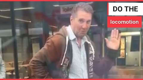 Embarrassing dad says goodbye to his daughter - by running next to her train