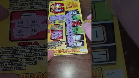 The Price is Right Lottery Tickets!