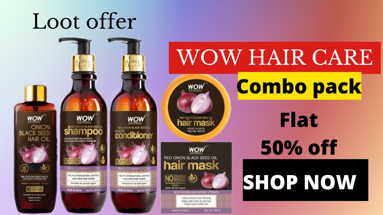 ONION HAIR OIL ULTIMATE HAIR CARE COMBO KIT FOR HAIR FALL CONTROL||