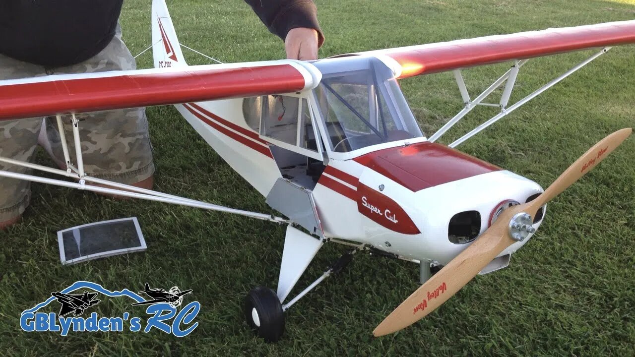 Hangar 9 Super Cub 1/4 Scale PA-18 RC Plane - Super Cub ARF with a VVRC 40 Twin Engine