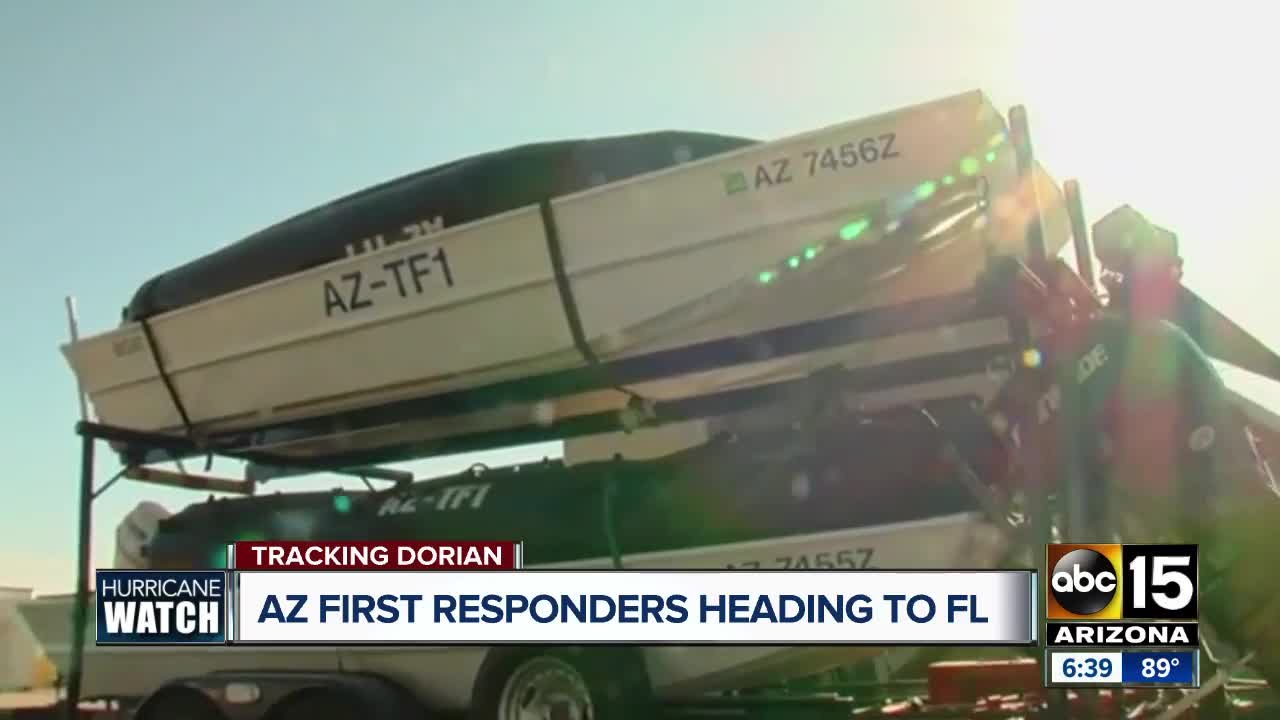 Arizona first responders heading to Florida for Hurricane Dorian efforts