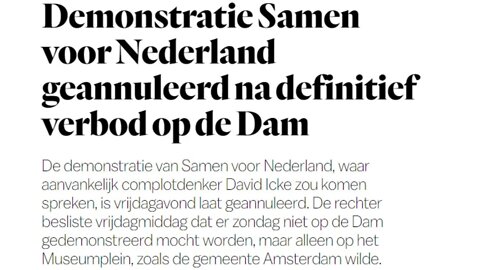 Ook naar de DEMO in Amsterdam? IK NIET MEER