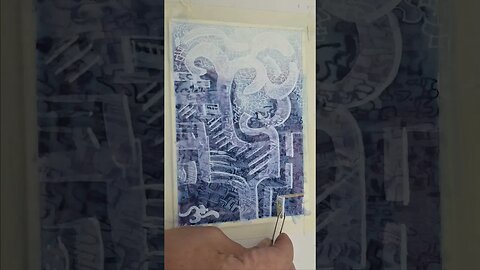 White Doodle And Shimmer Part 2 #art #painting #timelapse #inkwash #drawing #ink #doodle #inkart