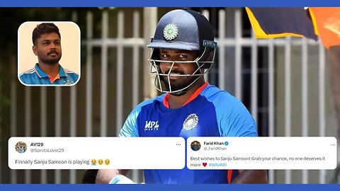 Delightful Rejoice on Social Media as Sanju Samson Joins India's Playing XI in 2nd ODI against West.