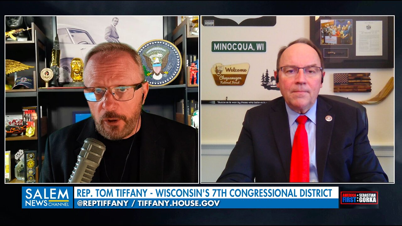 Tlaib leads a "Hamasurrection" on Capitol Hill. Rep. Tom Tiffany with Bob Frantz