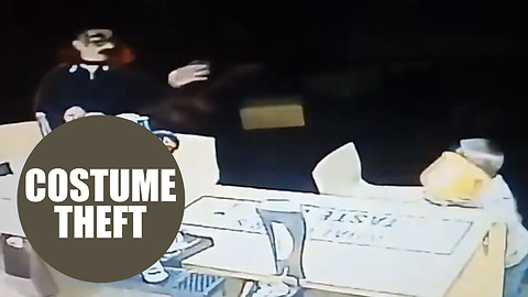Child caught on CCTV stealing a mobile phone from a bar - while wearing a HALLOWEEN COSTUME