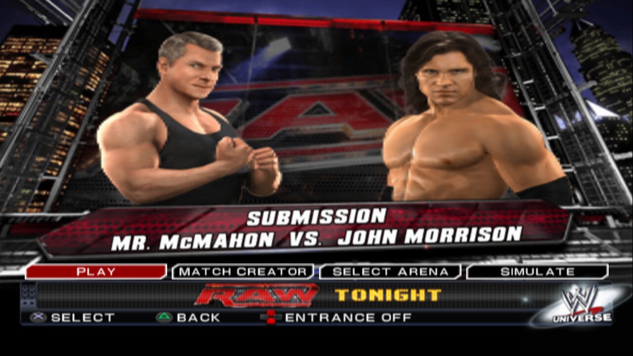 WWE SmackDown vs Raw 2011 Mr. McMahon vs John Morrison