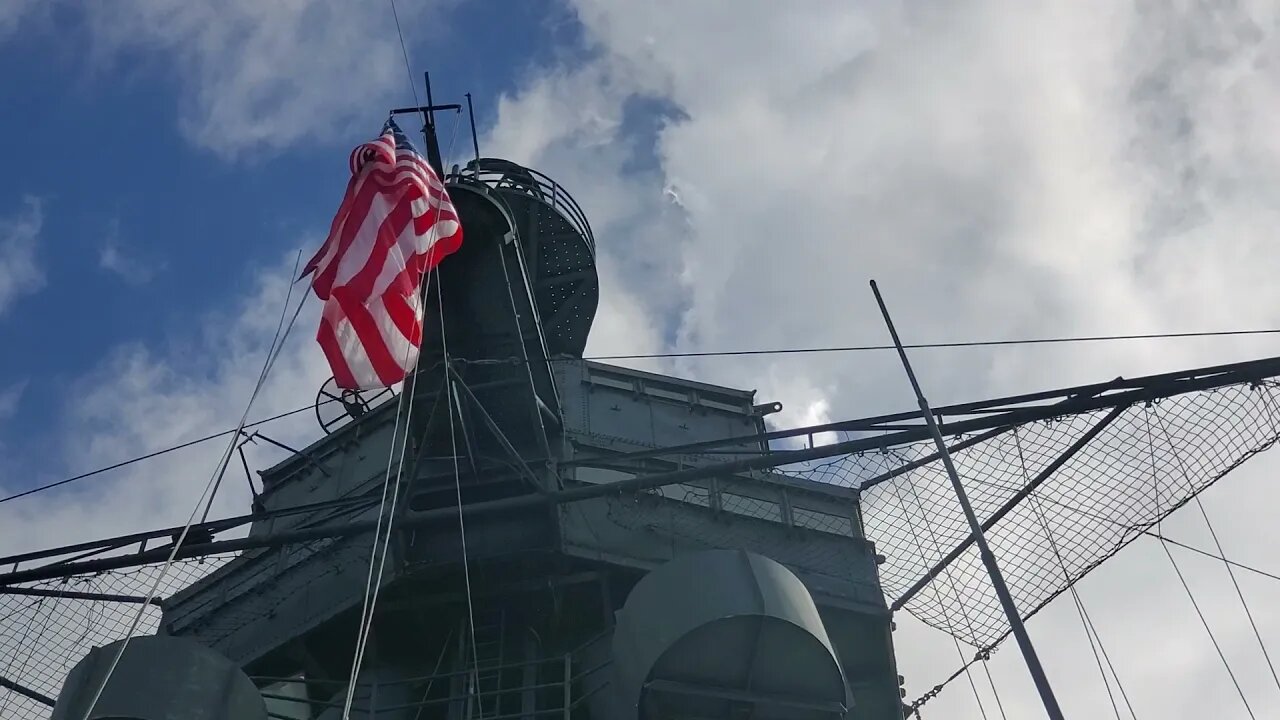 WALKING AROUND THE BATTLESHIP TEXAS HOUSTON TX