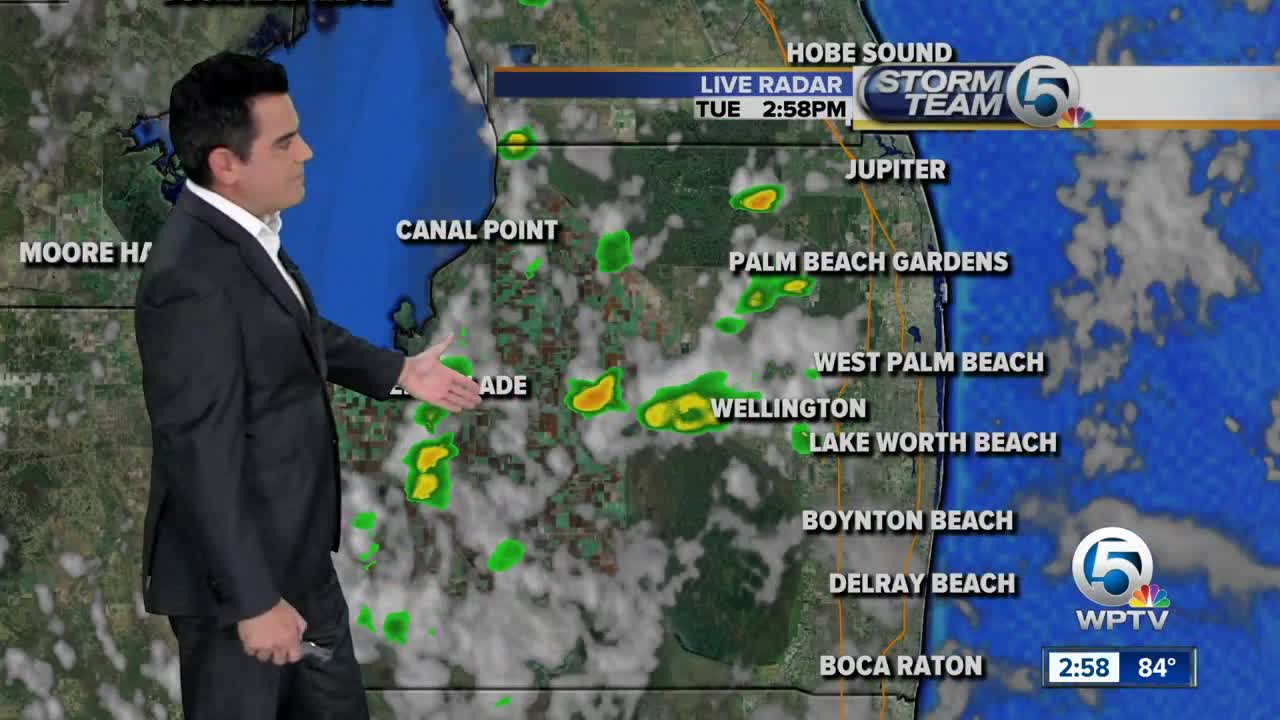 Tuesday mid-afternoon forecast