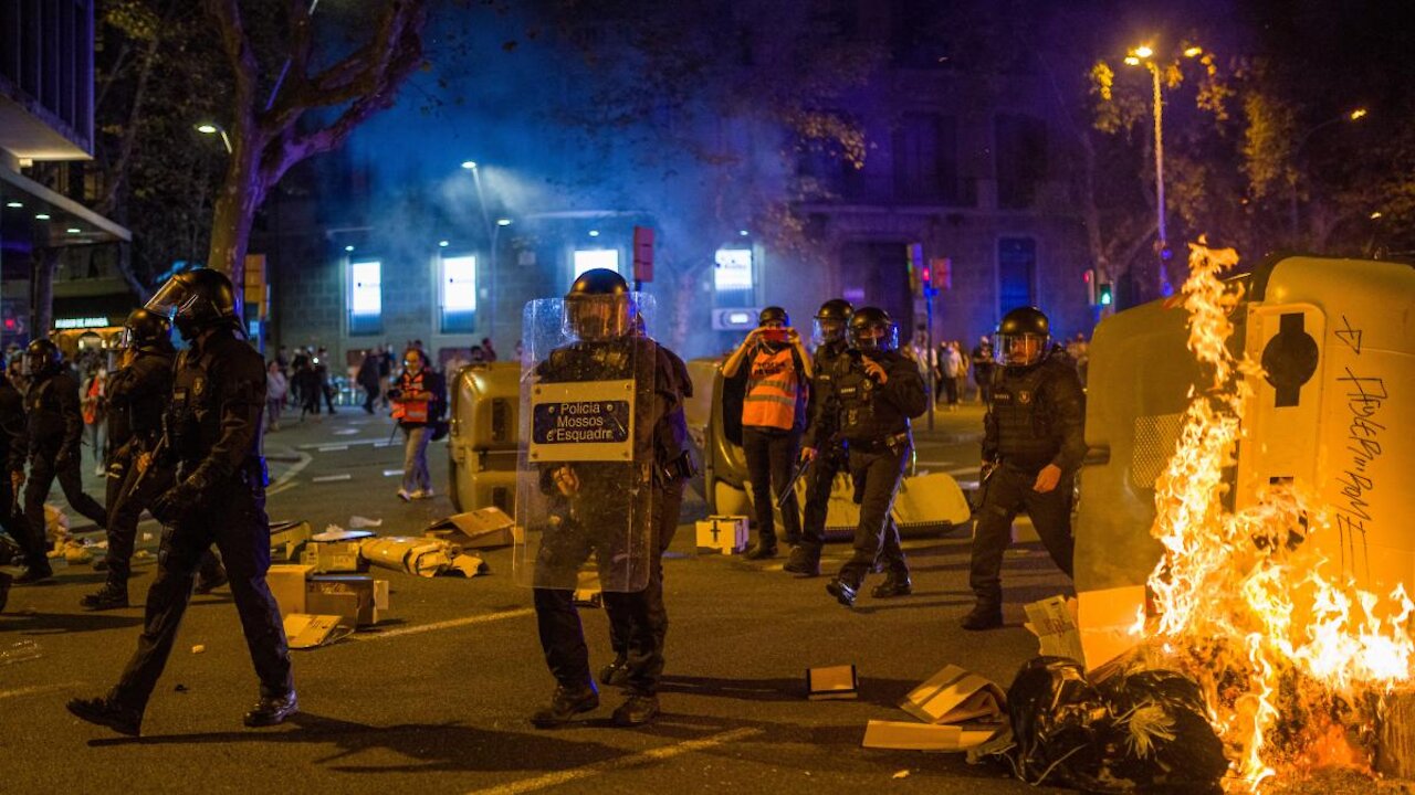Varios detenidos en los incidentes por el aniversario del 1-O