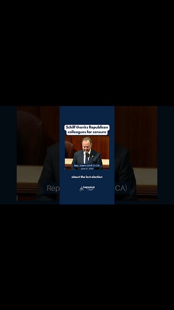 Schiff thanks Republican colleagues for censure