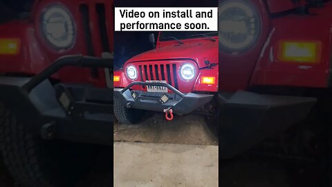 Amazon 7 inch LED headlights, with Daytime running light halos.. 99 TJ