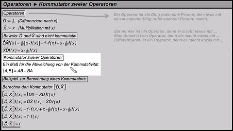 Operatoren ► Der Kommutator ► Einführung mit einfachem Beispiel