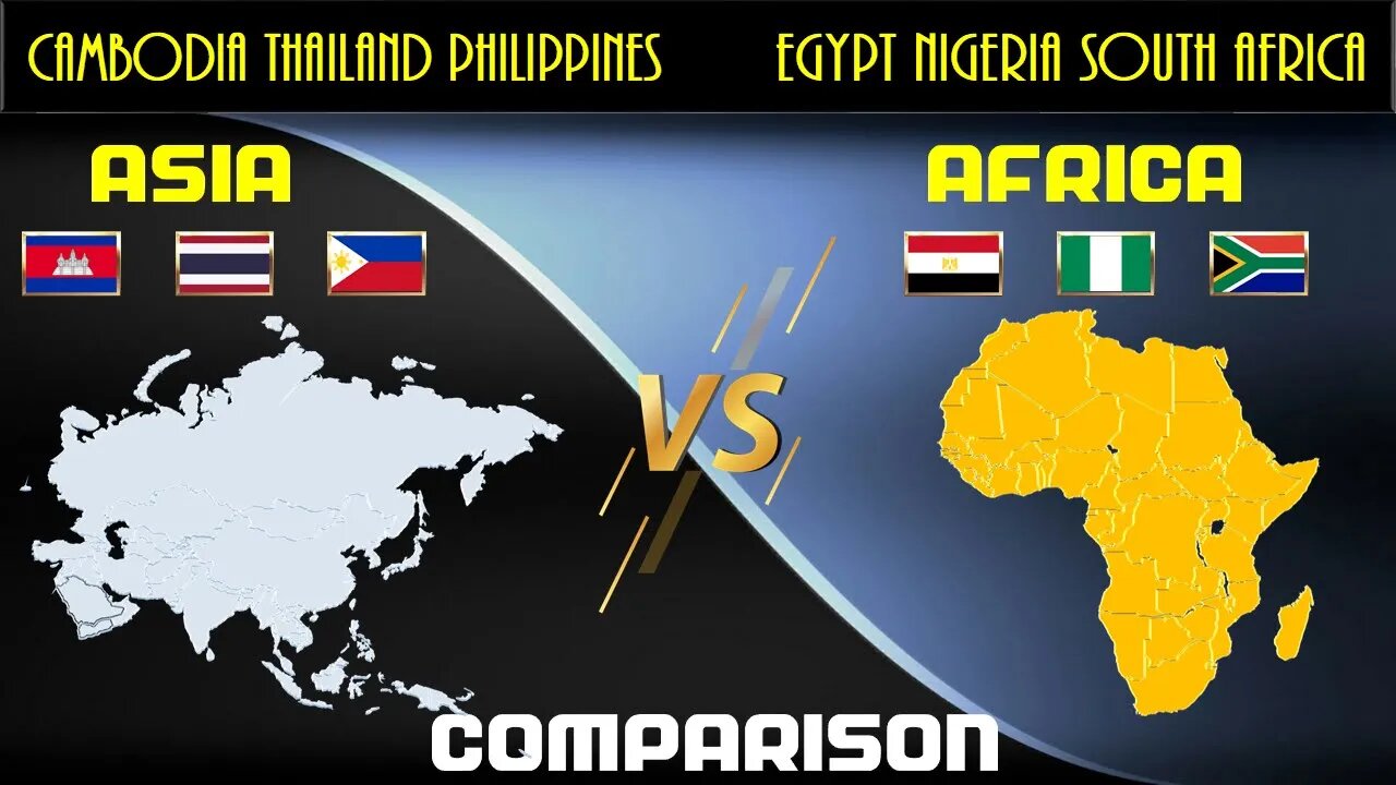 Cambodia Thailand Philippines VS Egypt Nigeria South Africa Economic Comparison Battle 2021 ,World C