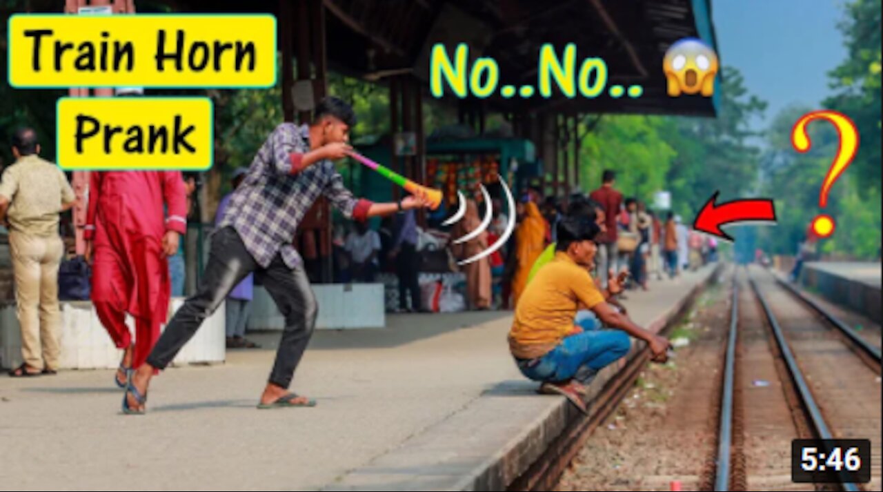 Viral Train Horn Prank 2021| Best Of Train Horn Prank Reaction on Public.