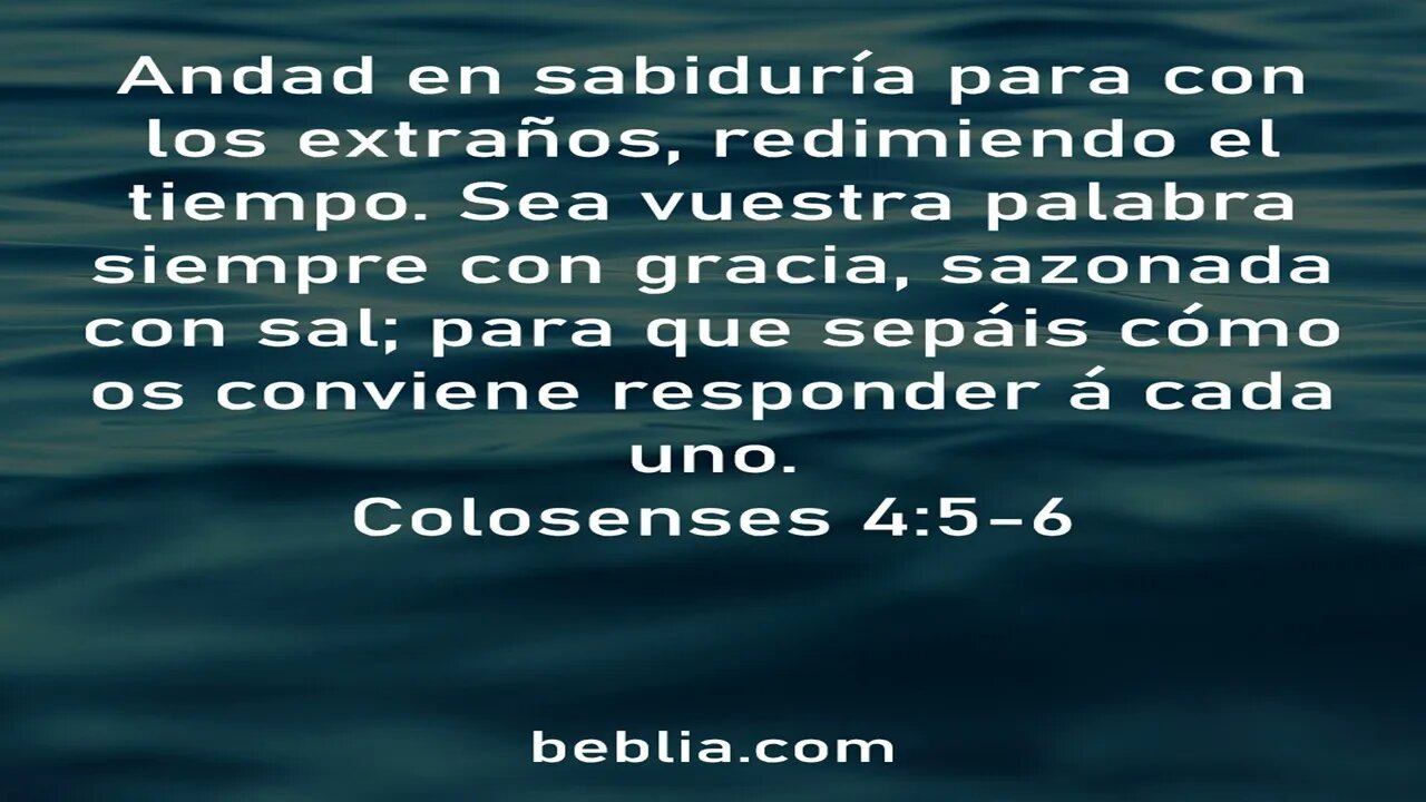 Colosenses 4:5-6 - Versículo de la Santa Biblia #biblia #Jesús #Dios #Iglesia [SD]