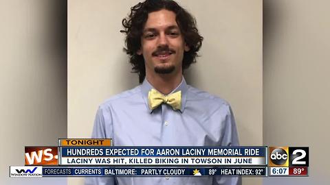 Memorial ride for Aaron Laciny in Towson