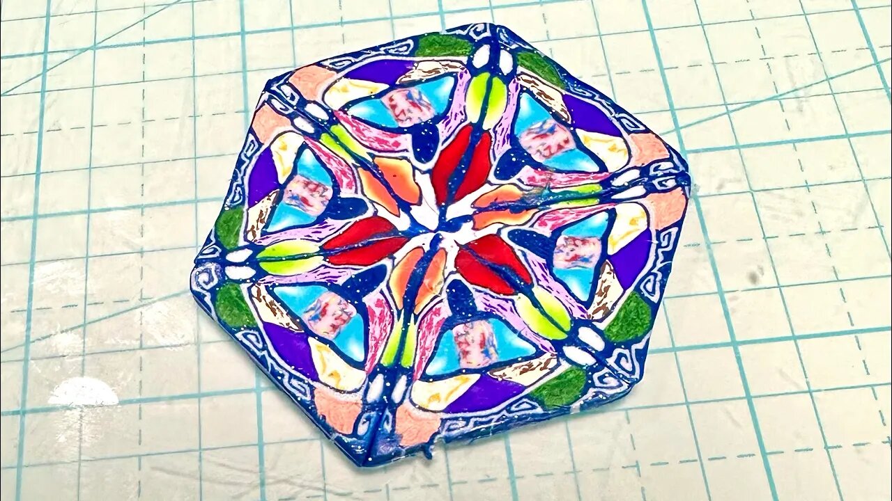 Kaleidoscope clay cane using leftover canes