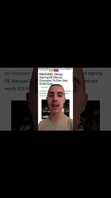 Vikings Signing DE Marcus Davenport to One Year Contract Worth $13 Million #shorts #nfl #vikings