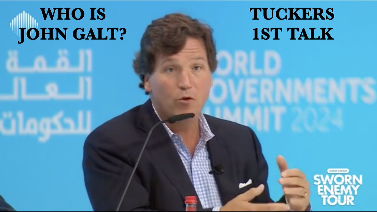 Tucker Carlson's 1ST Discussion Since Putin Interview | World GOVT Summit 2024. TY JGANON, SGANON