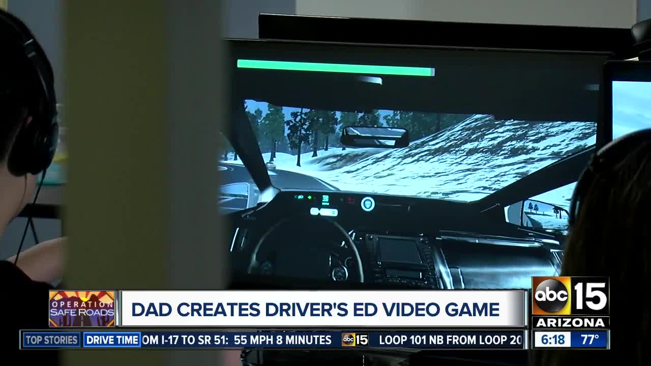 Dad creates video game to teach kids how to drive