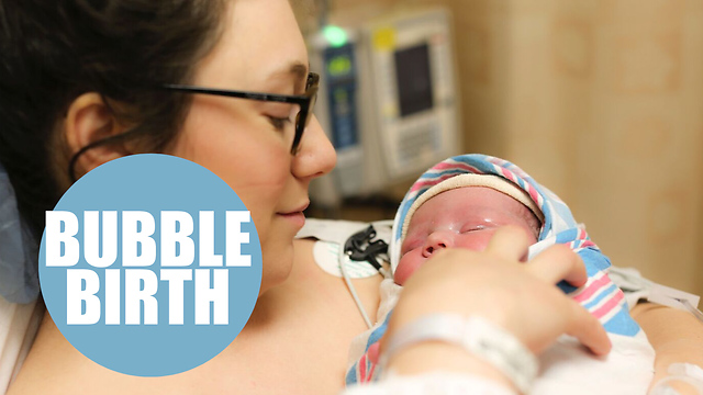 Baby is born with her head encased in the unbroken amniotic sac