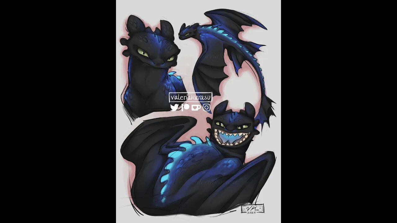 y2meta com Night Flight How to Train Your Dragon Toothless Speedpaint 1080p