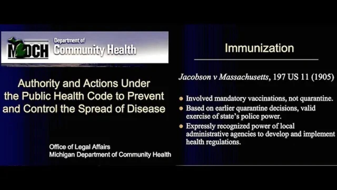 This Will Give You Nightmares, Authority & Actions, Public Health Code to Control Spread of Disease