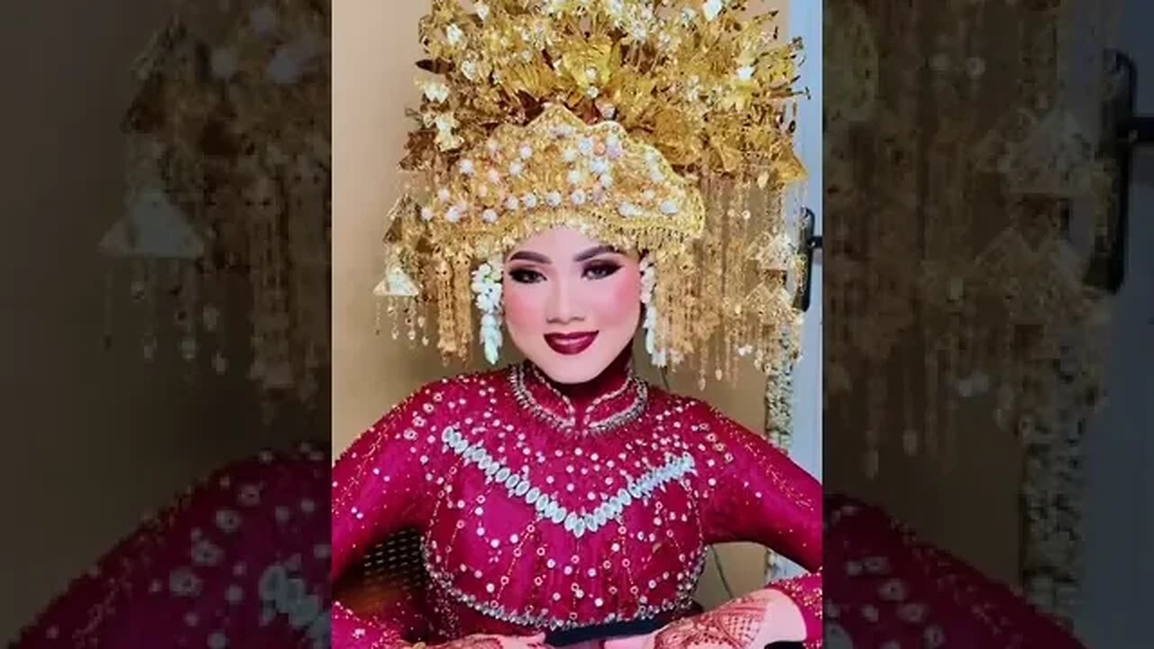 Cantik Sekali ! Pengantin Pakaian Adat Palembang Modifikasi Kebaya Modern #shortvideo #shorts #short