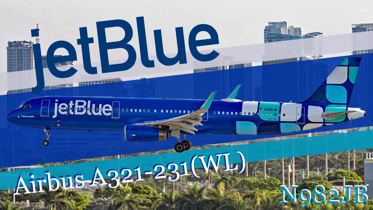 The New look for jetBlue, as first shown by this A321 (N982JB) coming to the skies near you.