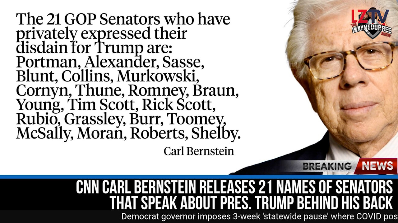 Senators that talk about President Trump behind his back