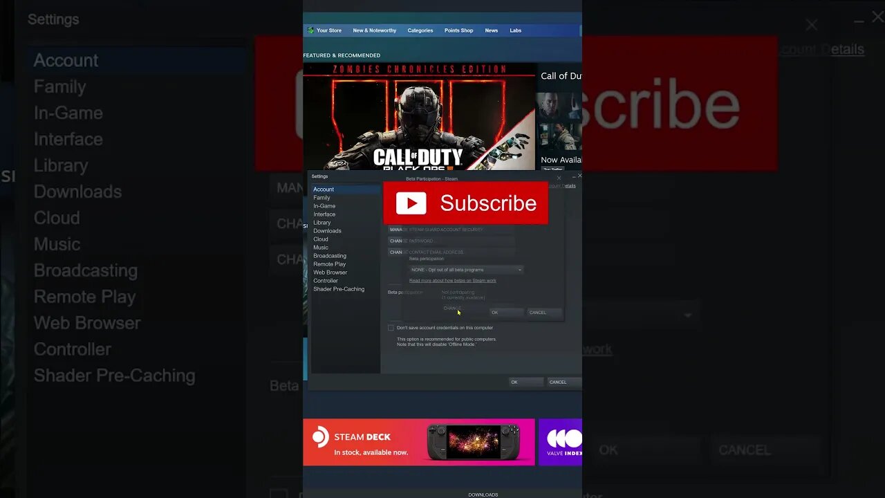 How to Access the new STEAM BETA UI #shorts #shortsvideo #steam #gaming #howto