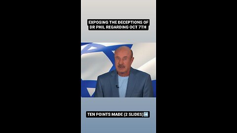 Exposing Dr Phil for his take on OCTOBER 7th 🇵🇸🇮🇱