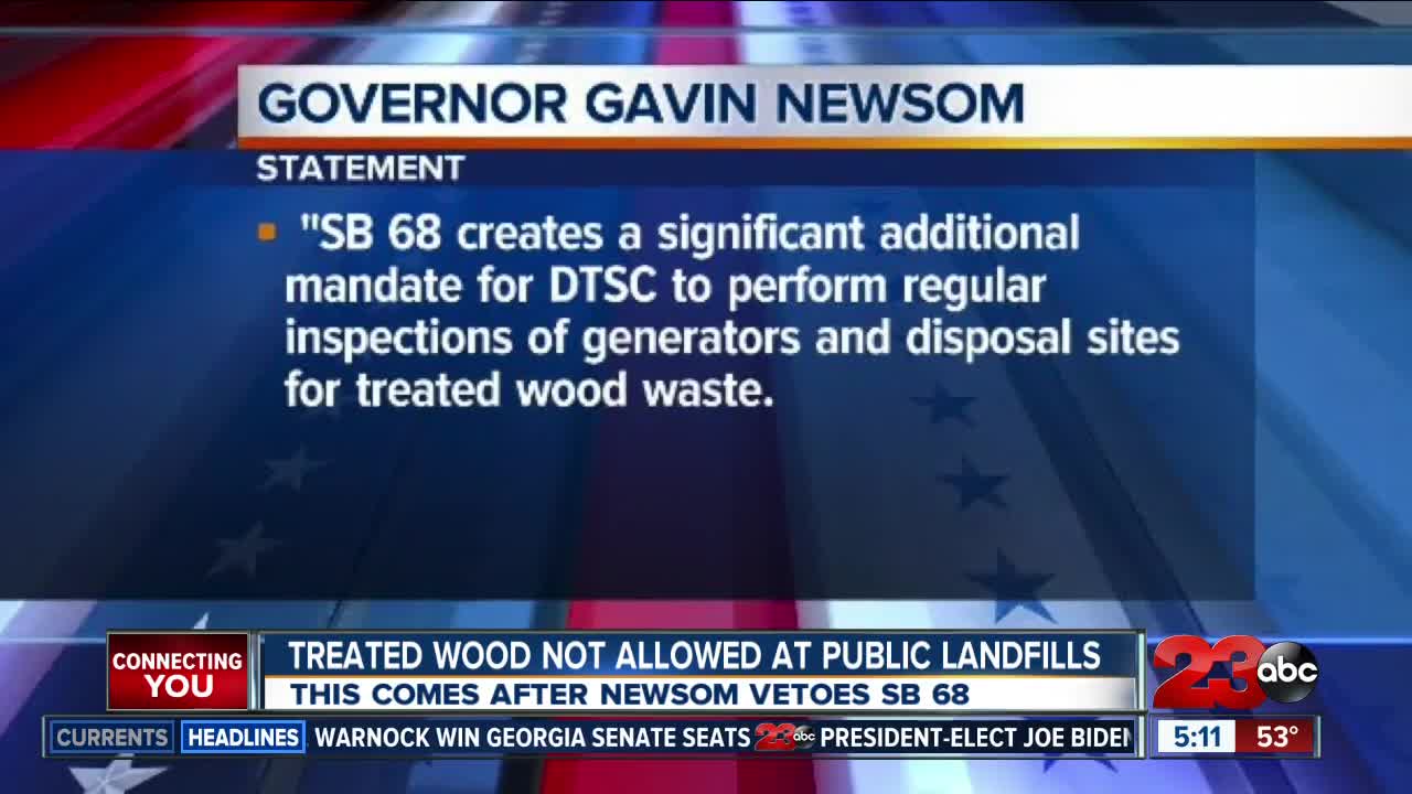 Treated wood not allowed at public landfills