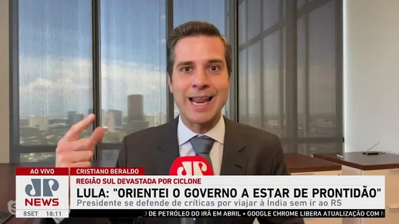 Beraldo sobre ausência de Lula no RS: “Incompatível com a realidade brasileira”