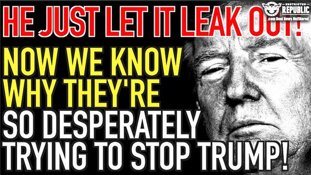 Now We Know Why They Are So Desperately Trying To Stop Trump - He Just Let It Leak Out - 6/27/24..