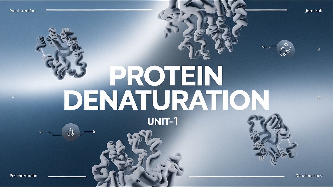 Protein Denaturation Lecture 1 (UNIT-1)